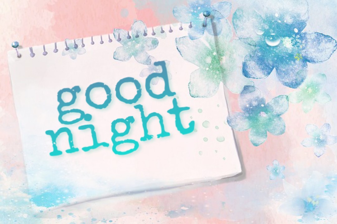 Good night images with flowers