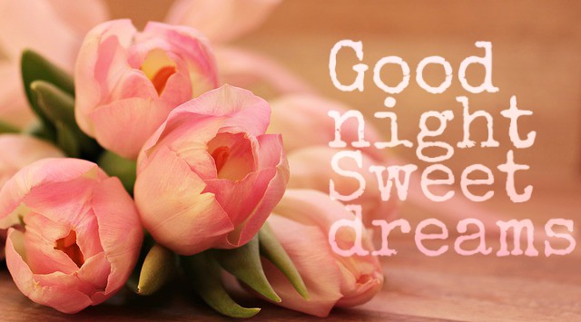 Good night images with flowers