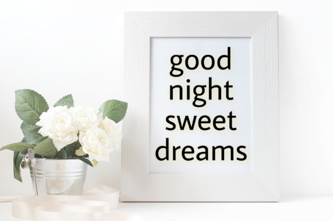 Good night images with flowers